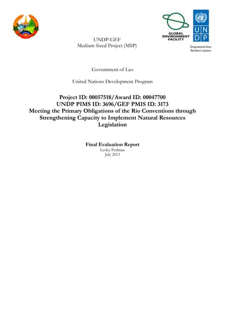 Evaluation Report NCSAFU