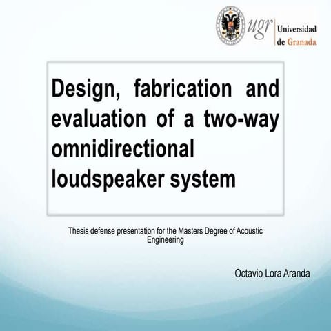 Masters Thesis Presentation Octavio Lora 2016