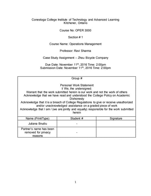 Zhou bicycle company case study picture