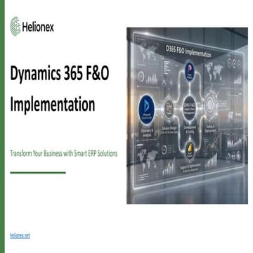 Comprehensive Dynamics 365 Finance & Operations ERP Implementation ...