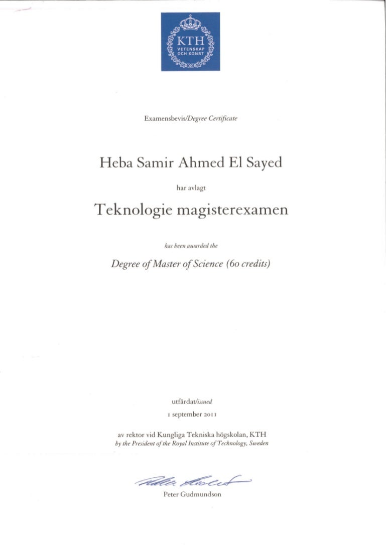 Masters Degree Sweden Kth