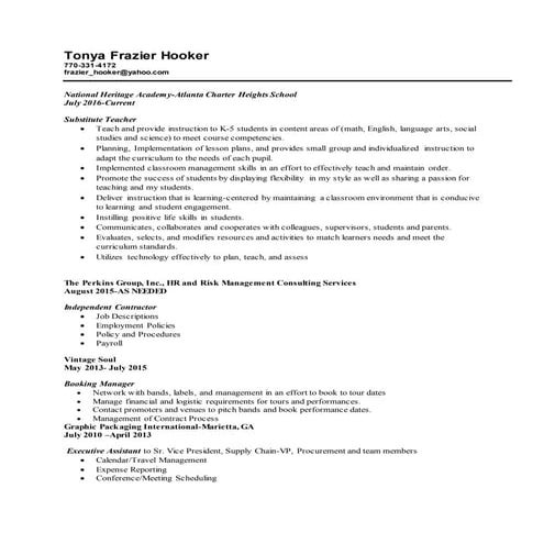 Tonya Frazier Hooker