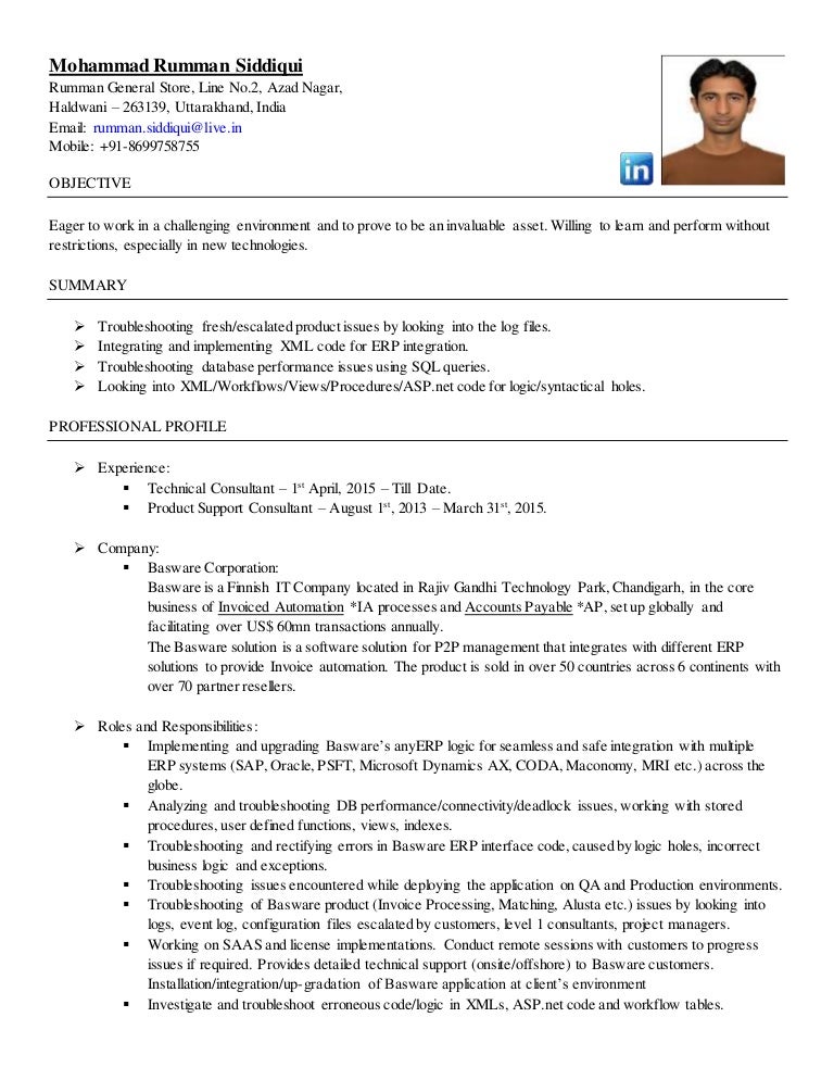 Rummanresume Technical Consultant