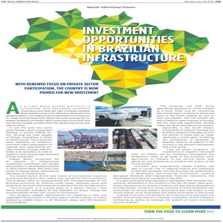 Infrastructure overview of the state of rio de janeiro | PDF