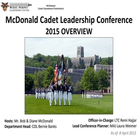 MCLC 2015 Overview (as of 8APR15)