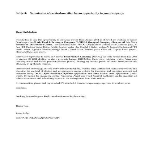 CV of Bernard Principe 2