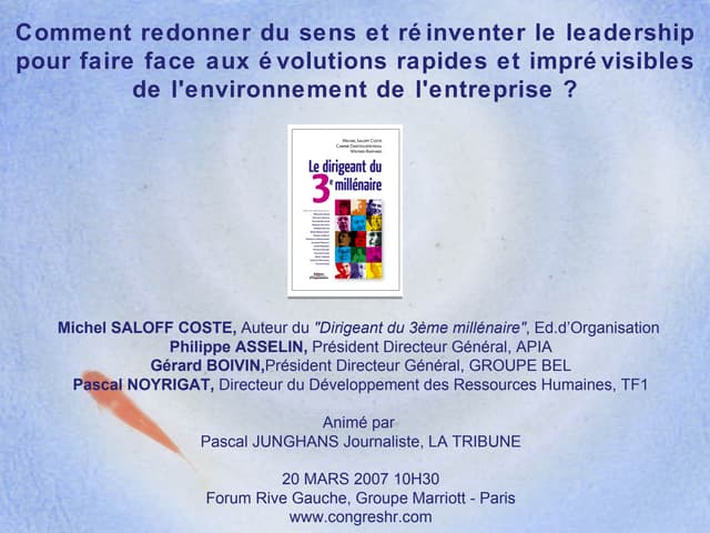 LE DIRIGEANT DU TROISIEME MILLENAIR...