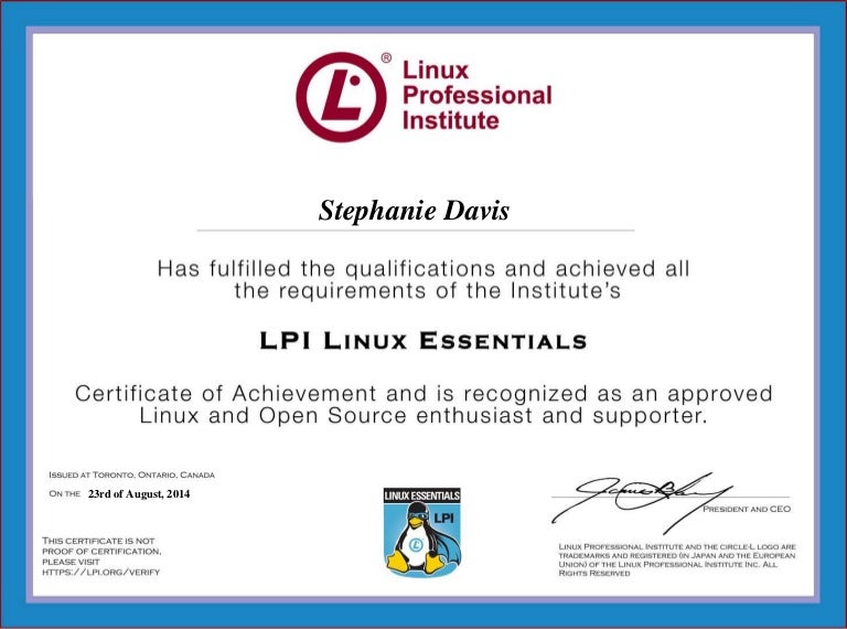 Linux Essentials Certificate