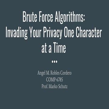Brute forcing your privacy