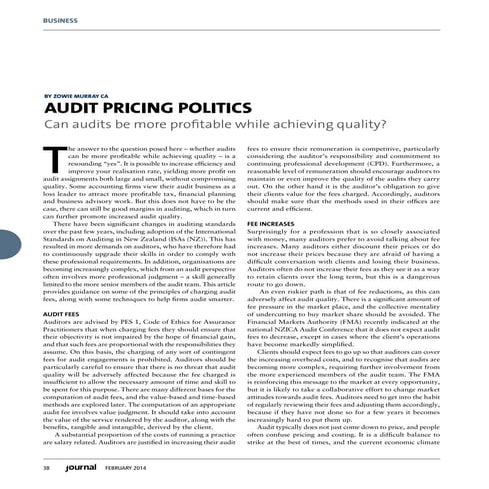 1402 Audit Pricing Politics