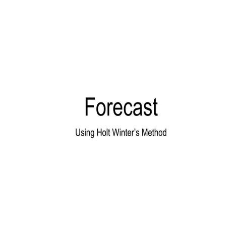forecast