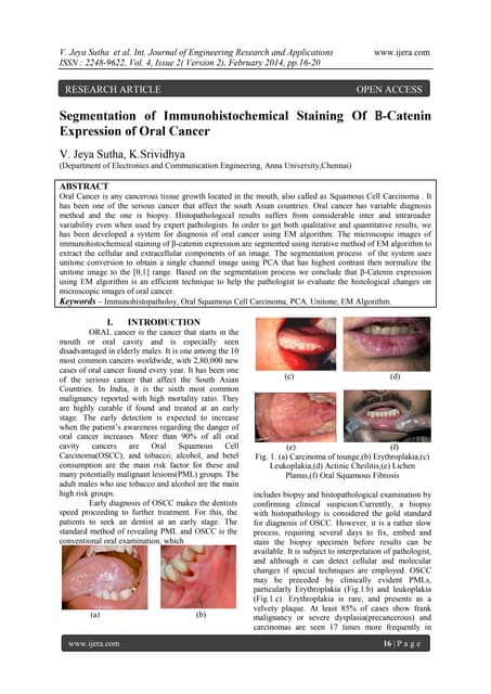 Early cancer detection poster - faculty of oral and dental medicine,ACU ...