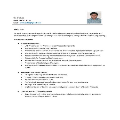 Maintenance Manager - CV