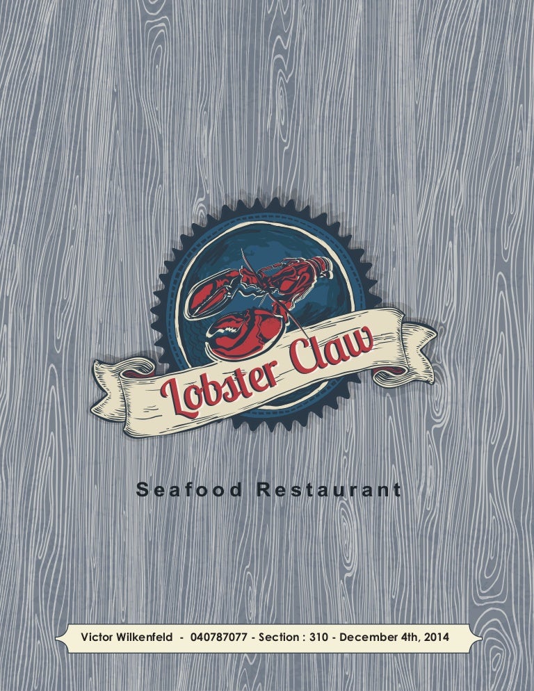 Lobster Claw Menu