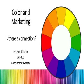 Klingler-PPT Presentation-Marketing and Color-FINAL