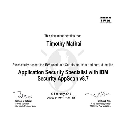 Application Security Specialist with IBM Security AppScan v8.7 ...