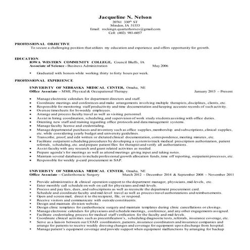 Jackie Nelson- Resume 2016