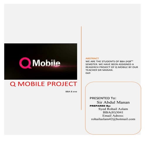 Q mobile project | PDF