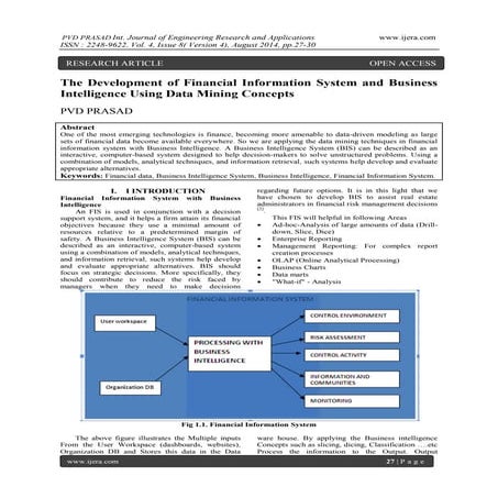 The Development of Financial Information System and Business Intelligence Usi...