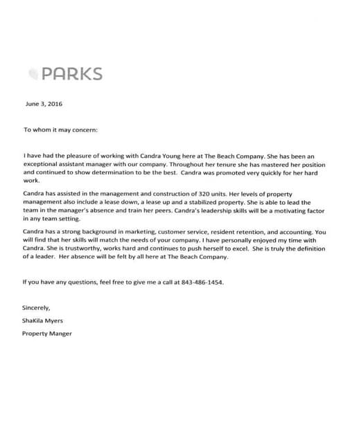 Letter of Recommendation - Sergeant Jasper | DOCX