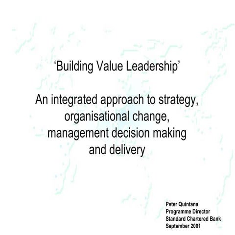 Building Value Leadership