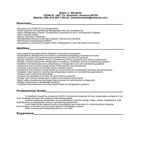 Adam Skrapits Resume 2016