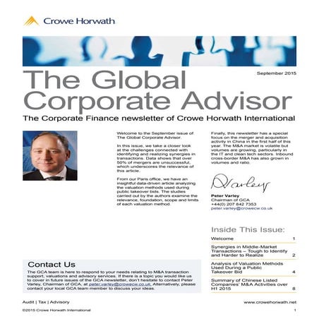 GCA Sept 2015 Newsletter