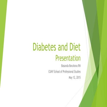 Diabetes and Diet Presentation