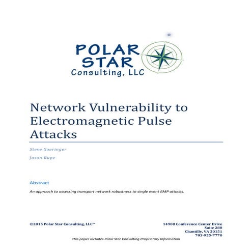 Network Vulnerability to Electromagnetic Pulse Attacks