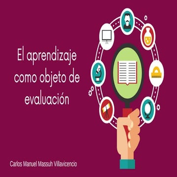 El aprendizaje como objeto de evaluación