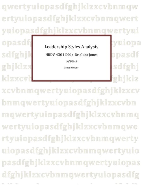 Essay on leadership styles