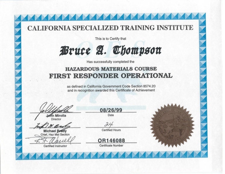 Hazardous Materials course