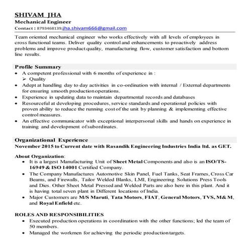 Gaurav Sharma Resume | DOC