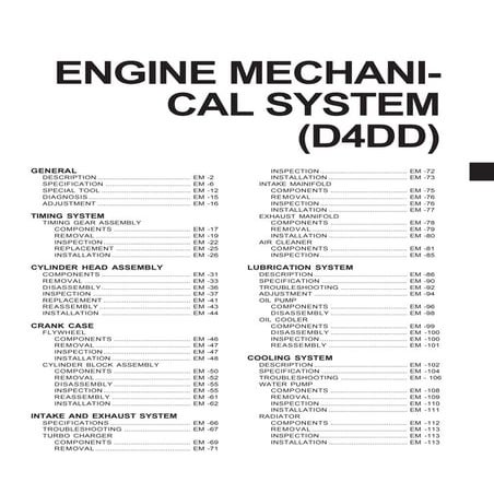 Hyundai D4DD engine manual