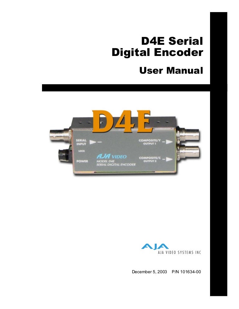 AJA D4E SDI SMPTE 259M 1x BNC Digital Analog Video Serial to NTSC//PAL Encoder