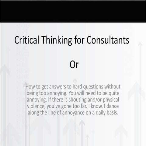 Critical Thinking for Consultants-External