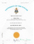 University of Zimbabwe Certificate