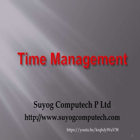 Time Managemet Talk