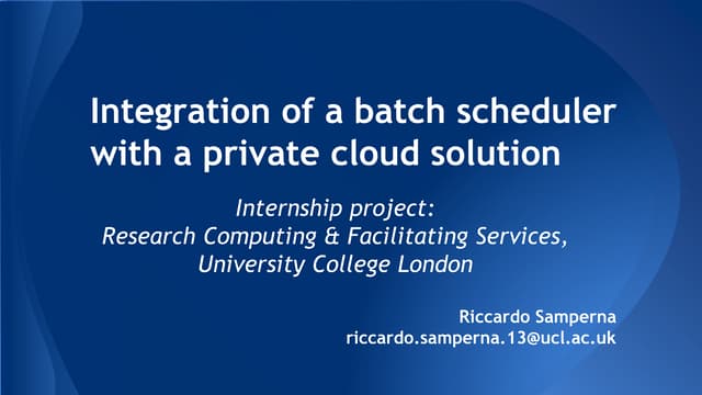 Internship presentation