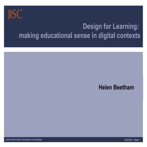 Design for learning