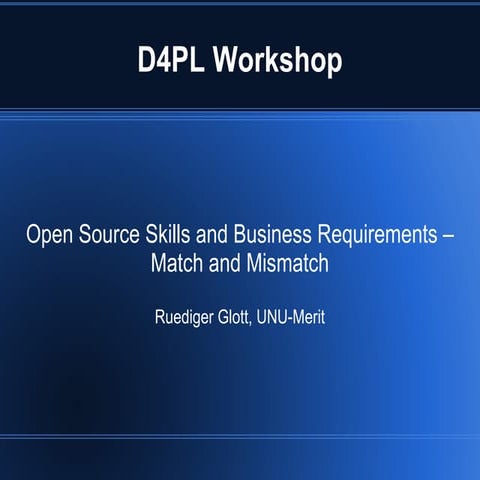 Open Source Skills and Business Requirements – Match and Mismatch