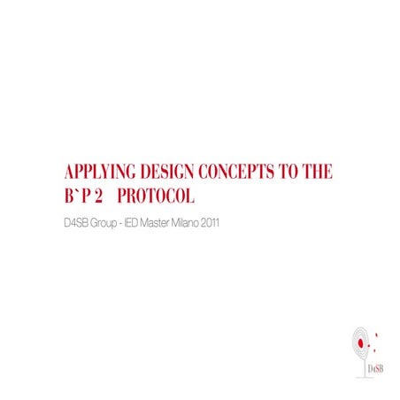 D4SB Concepts to BoP Protocol