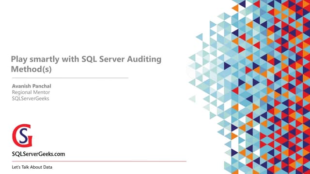 18-June-2016_SMU_SQLServerAuditingTechs