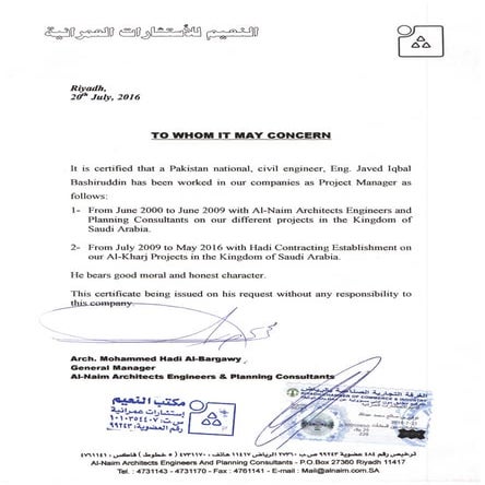 Experience Elsaif contracting | PDF