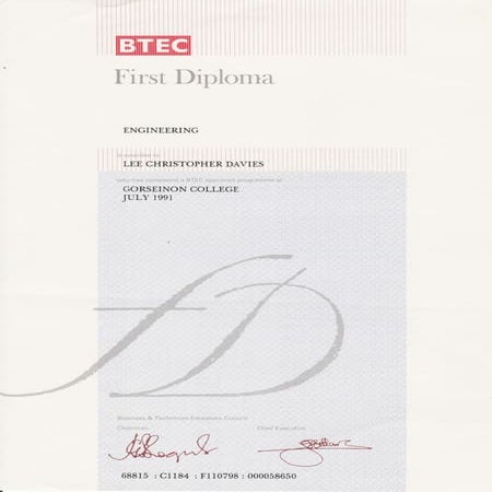 BTEC FIRST DIPLOMA ENGINEERING