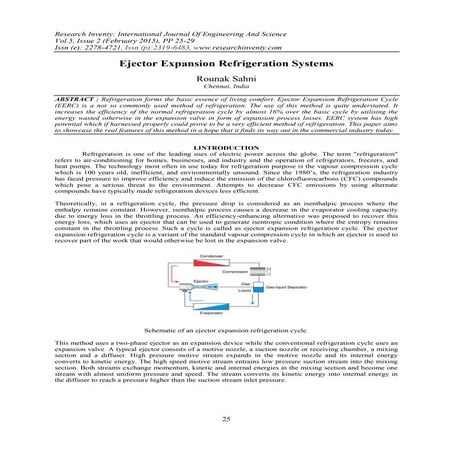 Ejector Expansion Refrigeration Systems
