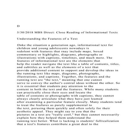 D5302018 MBS Direct Close Reading of lnformational Text.docx