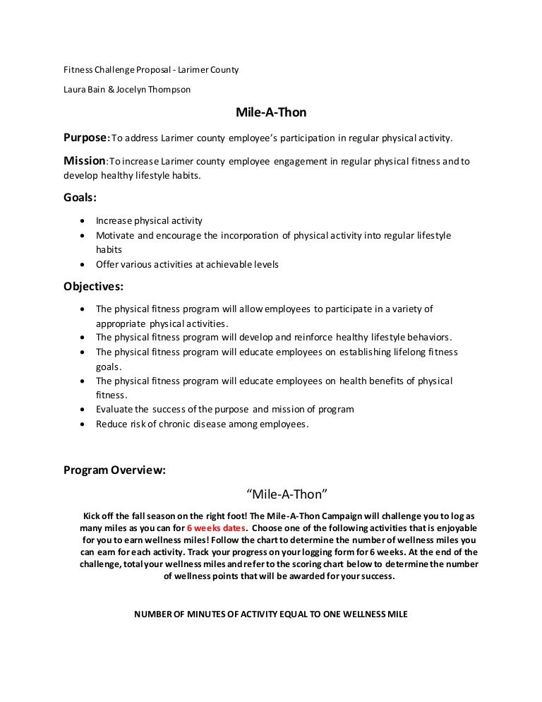 Download corporate fitness program proposals template Download corporate fitness program proposals template