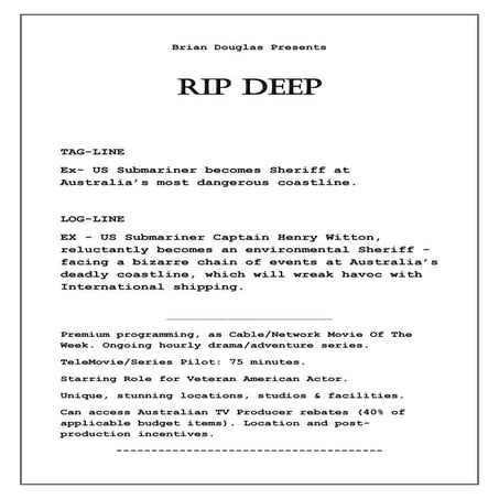 RIP DEEP Tag Logline Page | PDF