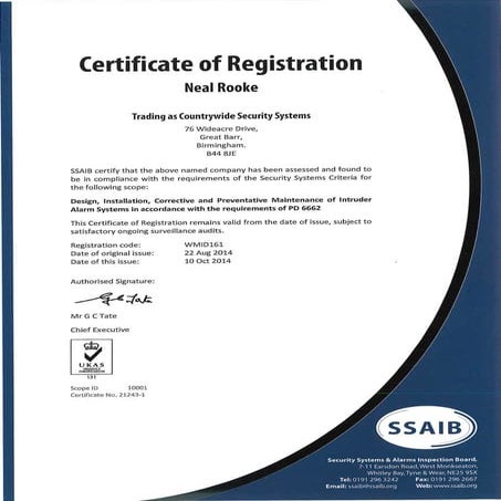 ssaib cctv cert | PDF